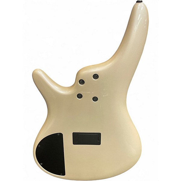Used 2010s Ibanez SR505 5 String White Metallic Electric Bass Guitar