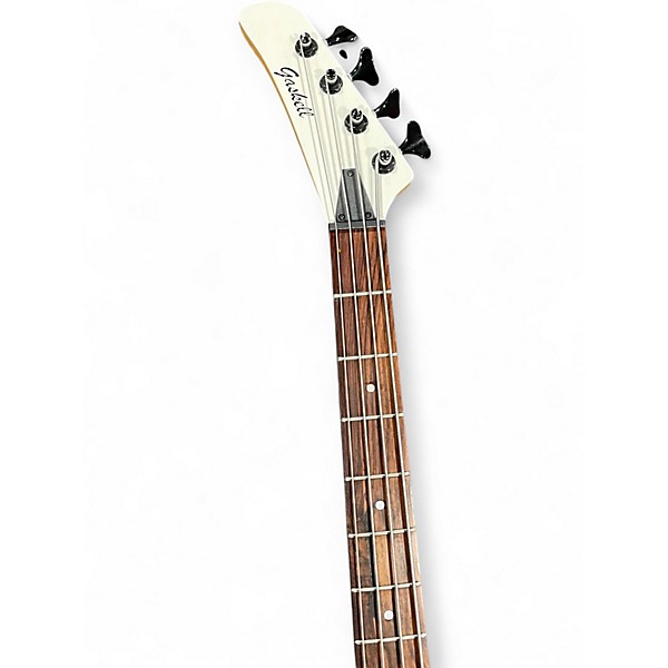 Used Gaskell X Bass Left Handed White Electric Bass Guitar
