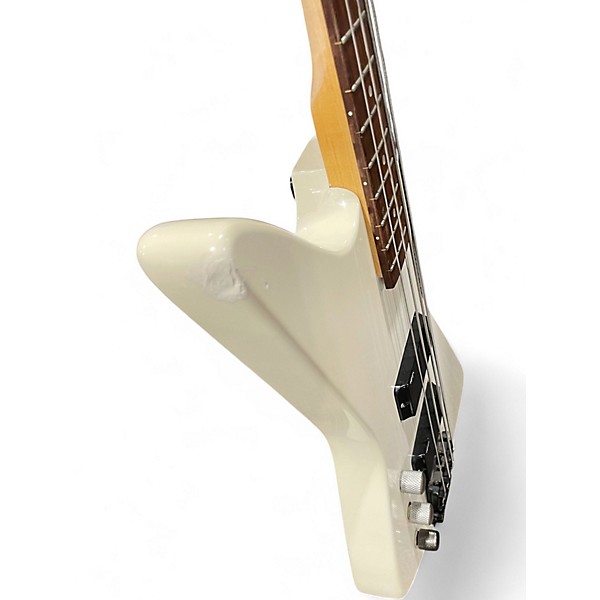 Used Gaskell X Bass Left Handed White Electric Bass Guitar