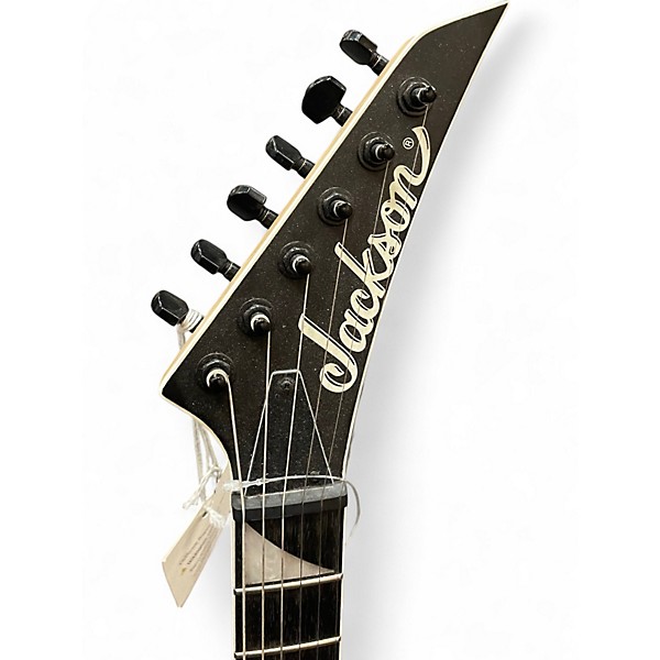 Used Jackson JS22 Dinky Black with Silver Pinstripes Solid Body Electric Guitar