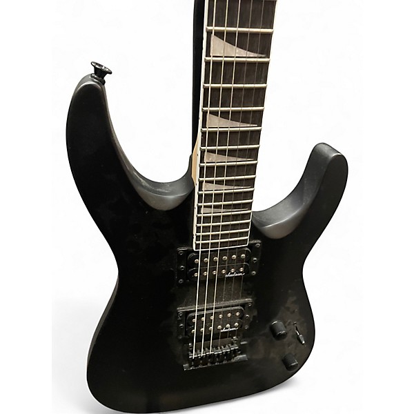 Used Jackson JS22 Dinky Black with Silver Pinstripes Solid Body Electric Guitar