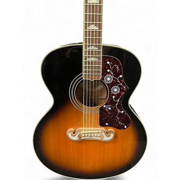 Used Epiphone EJ200 2 Color Sunburst Acoustic Guitar
