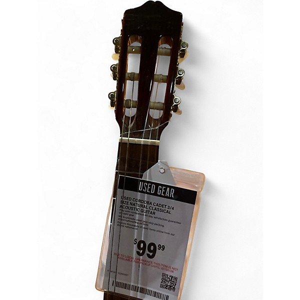 Used Cordoba Cadet 3/4 Size Natural Classical Acoustic Guitar