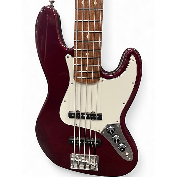 Used Fender jazz bass Maroon Electric Bass Guitar