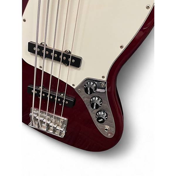 Used Fender jazz bass Maroon Electric Bass Guitar