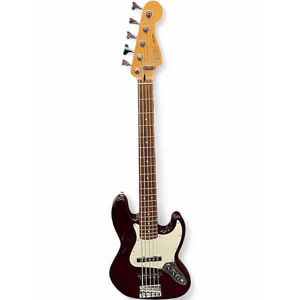 Used Fender jazz bass Maroon Electric Bass Guitar