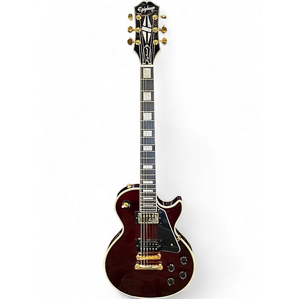 Used Epiphone Les Paul Custom Jerry Cantrell Maroon Solid Body Electric Guitar