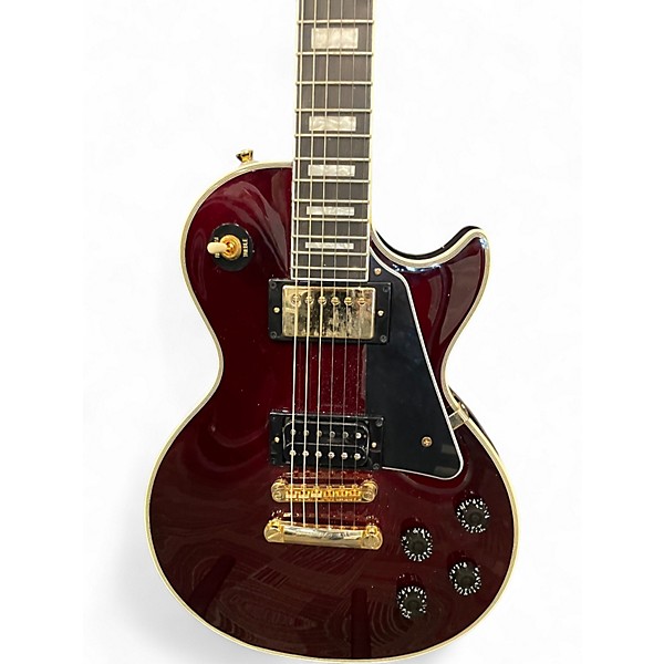 Used Epiphone Les Paul Custom Jerry Cantrell Maroon Solid Body Electric Guitar