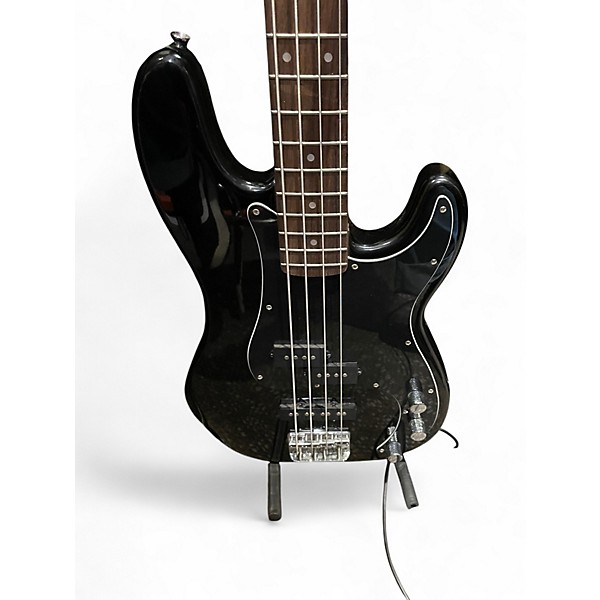 Used Squier Affinity PJ Bass Black Electric Bass Guitar