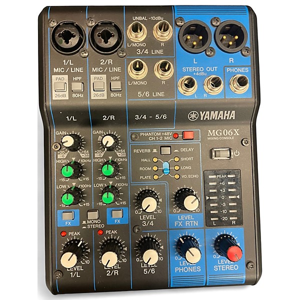 Used Yamaha MG06X Unpowered Mixer