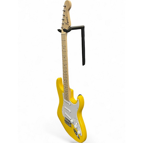 Used Squier Bullet Stratocaster yellow Solid Body Electric Guitar