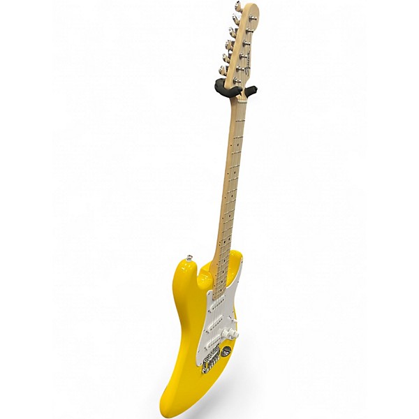 Used Squier Bullet Stratocaster yellow Solid Body Electric Guitar