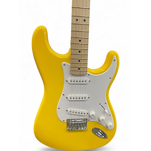 Used Squier Bullet Stratocaster yellow Solid Body Electric Guitar