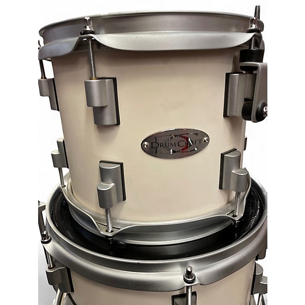 Used DrumCraft 4 Piece Series 8 Limited Edition WHITE Drum Kit