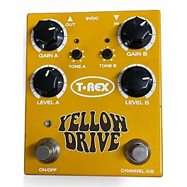 Used T-Rex Engineering Yellow Drive Distortion Effect Pedal