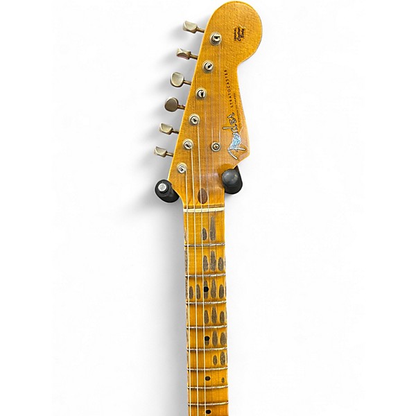 Used 2024 Fender CUSTOM SHOP LTD 70TH ANNIVERSARY 1954 RELIC STRATOCASTER 2 Color Sunburst Solid Body Electric Guitar