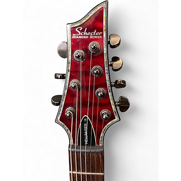 Used Schecter Guitar Research Hellraiser C7 7 String Black Cherry Solid Body Electric Guitar