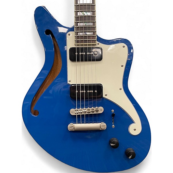Used D'Angelico Deluxe Bedford SH Sapphire Hollow Body Electric Guitar