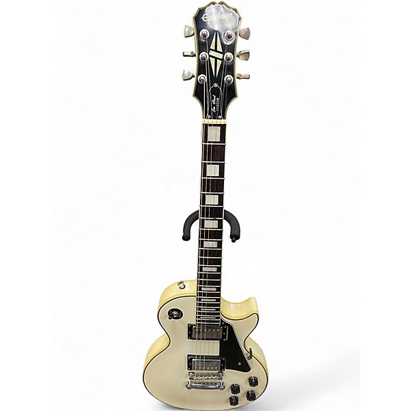Used Epiphone Les Paul Custom Antique White Solid Body Electric Guitar