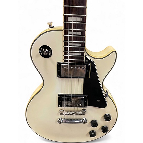 Used Epiphone Les Paul Custom Antique White Solid Body Electric Guitar
