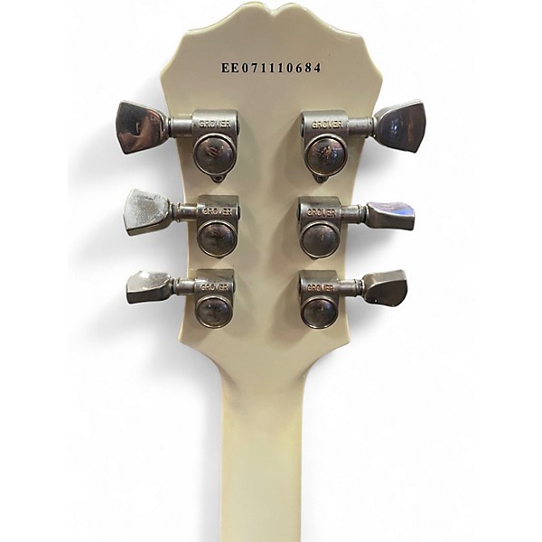 Used Epiphone Les Paul Custom Antique White Solid Body Electric Guitar