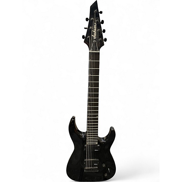 Used Jackson JS22-7 Dinky 7 String Black Solid Body Electric Guitar