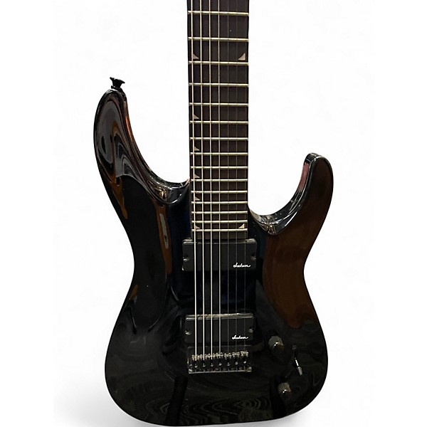 Used Jackson JS22-7 Dinky 7 String Black Solid Body Electric Guitar