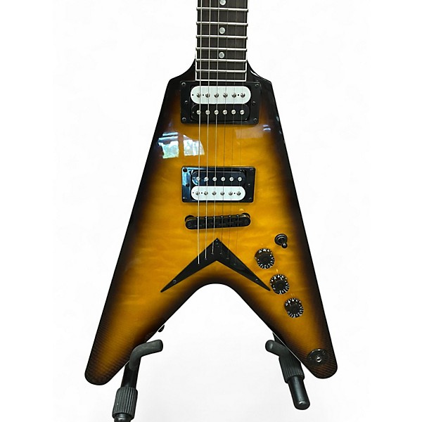 Used Dean Flying V 2 Color Sunburst Solid Body Electric Guitar