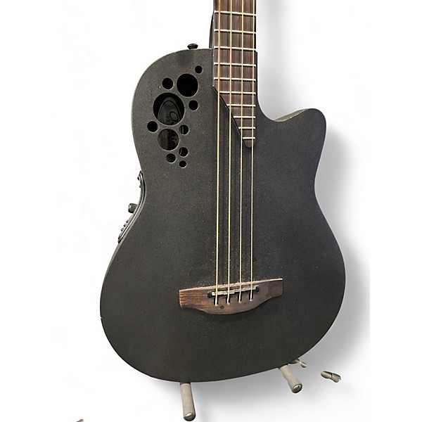 Used Ovation B778TX-5-G Black Acoustic Bass Guitar