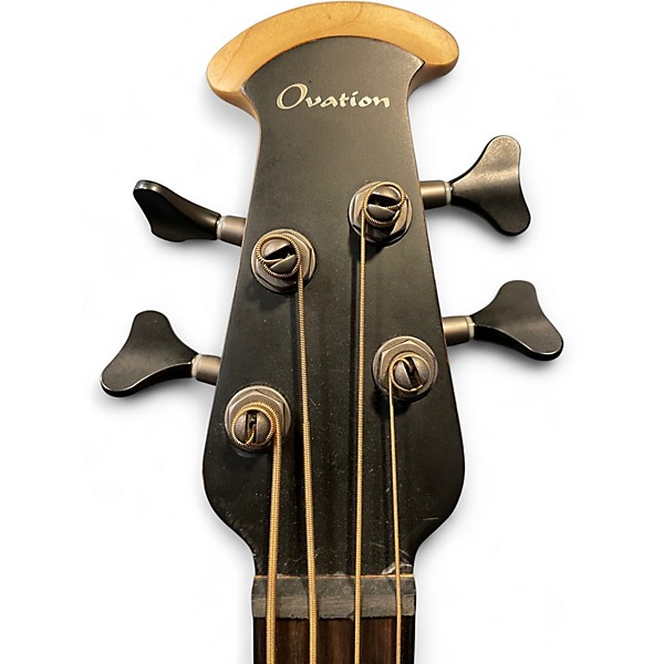Used Ovation B778TX-5-G Black Acoustic Bass Guitar