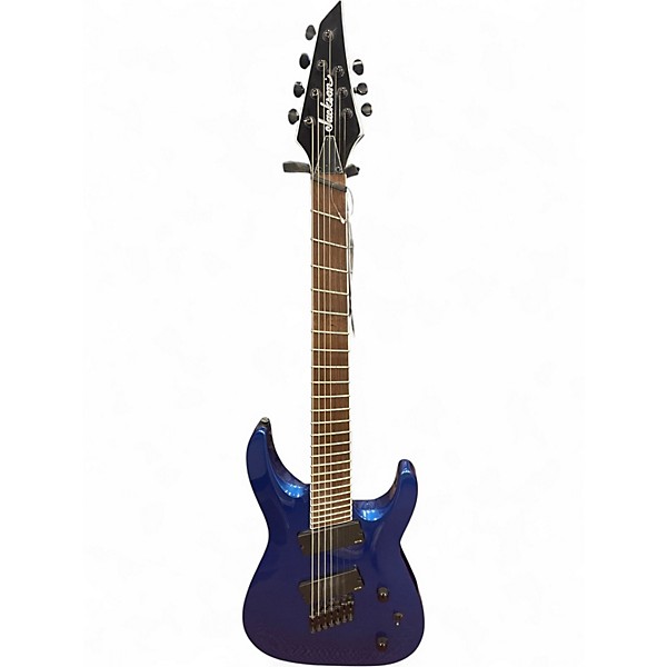 Used Jackson SLATXF7 Soloist 7 String Metallic Blue Solid Body Electric Guitar