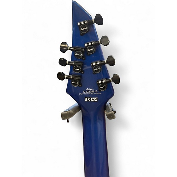 Used Jackson SLATXF7 Soloist 7 String Metallic Blue Solid Body Electric Guitar