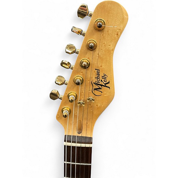 Used Michael Kelly CC60BB Custom Collection Double Cut HSS Natural Solid Body Electric Guitar