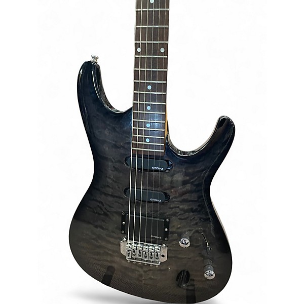 Used Ibanez SA160 Trans Black Solid Body Electric Guitar