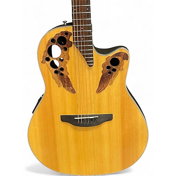 Used Ovation CE44-4 Natural Acoustic Electric Guitar