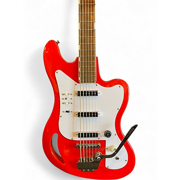 Used Eastwood TB64 Fiesta Red Electric Bass Guitar