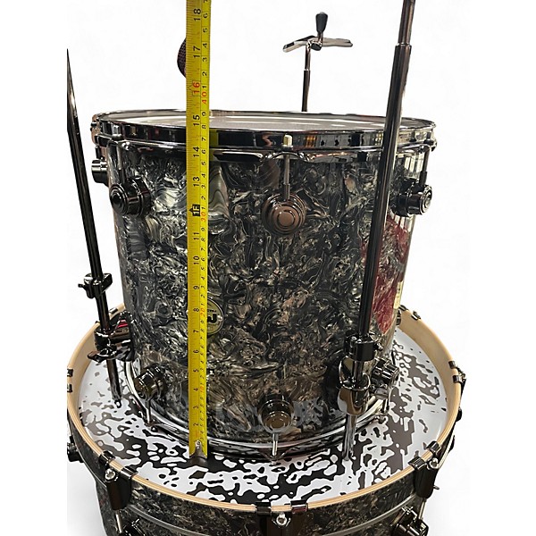 Used DW 5 Piece Collector's Series SILVER ABALONE Drum Kit