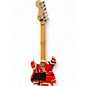 Used EVH STRIPED SERIES 1PU Red with Black and White Stripes Solid Body Electric Guitar
