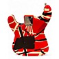 Used EVH STRIPED SERIES 1PU Red with Black and White Stripes Solid Body Electric Guitar