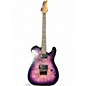 Used Schecter Guitar Research Diamond Series PT Purple Burst Burl Solid Body Electric Guitar thumbnail