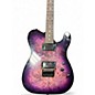 Used Schecter Guitar Research Diamond Series PT Purple Burst Burl Solid Body Electric Guitar