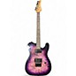 Used Schecter Guitar Research Diamond Series PT Purple Burst Burl Solid Body Electric Guitar
