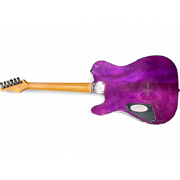 Used Schecter Guitar Research Diamond Series PT Purple Burst Burl Solid Body Electric Guitar