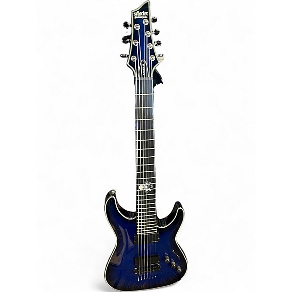 Used Schecter Guitar Research BLACKJACK SLS C7 Trans Blue Baritone Guitars