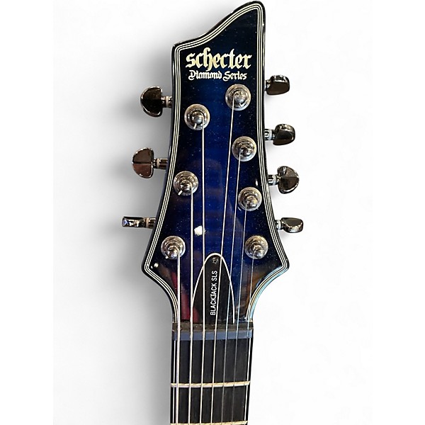 Used Schecter Guitar Research BLACKJACK SLS C7 Trans Blue Baritone Guitars