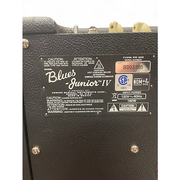 Used Fender Blues Junior IV 15W 1x12 Tube Guitar Combo Amp