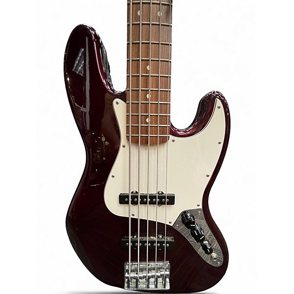 Used Fender Standard Jazz Bass V Red Electric Bass Guitar