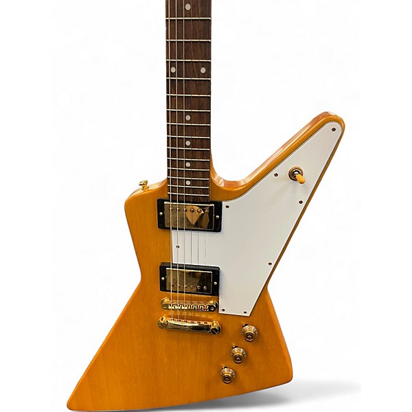 Used Epiphone inspired by gibson explorer Natural Solid Body Electric Guitar