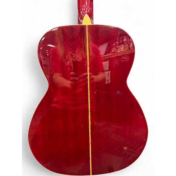 Used Oscar Schmidt OF2CS Lefty Cherry Sunburst Acoustic Electric Guitar