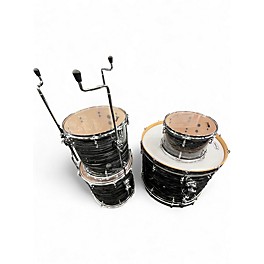 Used PRECISION DRUM CO 4 Piece CUSTOM PRO Black Pearl Drum Kit